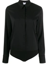 Wolford London Buttoned Cuffs Long-sleeved Body In Black