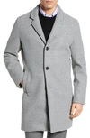 Cole Haan Regular Fit Stretch Wool Coat In Grey