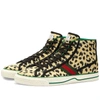 GUCCI Gucci Leopard Print Tennis High 1977 Sneaker