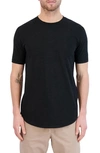 Goodlife Overdyed Triblend Scallop Crew T-shirt In Black