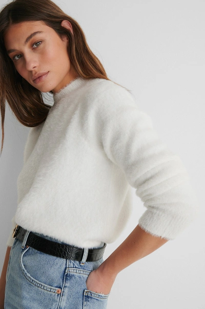 Mango Copo Sweater - Offwhite In Light Beige