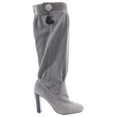 Pre-owned Michael Kors Leather Boots In Grey
