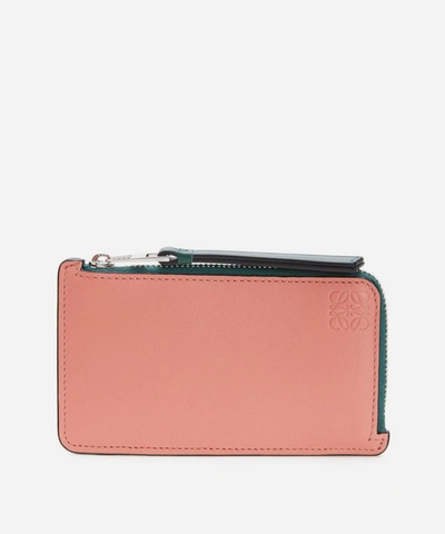 Loewe Leather Multicolour Coin Card Holder In Mint/multicolour