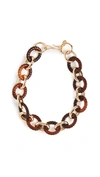 LIZZIE FORTUNATO MIRRORED SEA NECKLACE IN TORTOISE