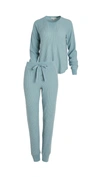 Pj Salvage Ski Jammie Set In Ice Blue
