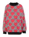 Love Moschino Printed French Cotton-terry Sweatshirt In Red