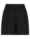 Off-white Logo Shorts Shorts In Black Viscose In Black