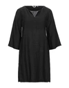 CALIBAN CALIBAN WOMAN SHORT DRESS BLACK SIZE 10 LINEN,15088043OX 6