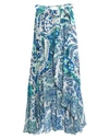 Twinset Woman Midi Skirt Blue Size 4 Viscose In Blue