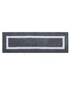 Better Trends Lux Contrast Frame Bath Runner, 20" X 60" In Multi 6