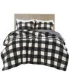 Sleep Philosophy True North By  Brooks 3 Pieces King Print Sherpa Down Alternative Comforter Set In Open Gray