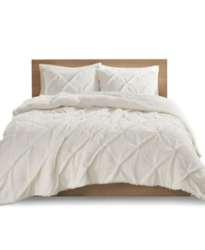 SLEEP PHILOSOPHY TRUE NORTH BY SLEEP PHILOSOPHY ADDISON PINTUCK DOWN-ALTERNATIVE SHERPA 3-PC. COMFORTER SET, FULL/QUE