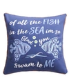 Levtex Laida Beach All Fish In The Sea Decorative Pillow, 20" X 20" In Navy