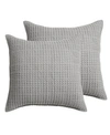 Levtex Mills Waffle Euro Sham - Set Of 2 In Gray