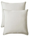 Levtex Washed Linen Relaxed Solid 2-pack Decorative Pillow Cover, 20" X 20" In Natural