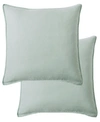 LEVTEX WASHED LINEN RELAXED SOLID 2-PACK DECORATIVE PILLOW COVER, 20" X 20"