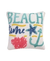 Homthreads Playa Vista Beach Time Pillow, 18" X 18" In Multi