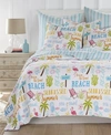 HOMTHREADS BEACH DAYS QUILT SET, KING