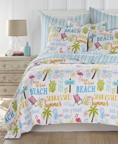 Homthreads Beach Days Quilt Set, King In Multi