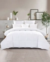Unikome Medium Weight 360 Thread Count Extra Soft Down And Feather Fiber Comforter, King In White