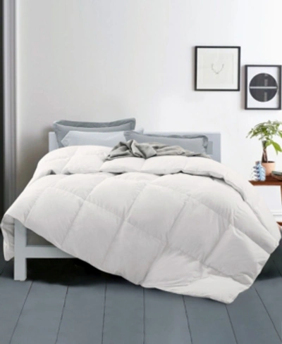 UNIKOME MEDIUM WEIGHT WHITE GOOSE FEATHER AND DOWN COMFORTER WITH DUVET TABS, KING