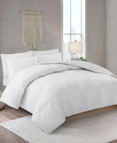 UNIKOME LIGHTWEIGHT WHITE GOOSE FEATHER AND DOWN COMFORTER WITH DUVET TABS, FULL/QUEEN