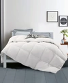 UNIKOME MEDIUM WEIGHT WHITE GOOSE FEATHER AND DOWN COMFORTER WITH DUVET TABS, FULL/QUEEN