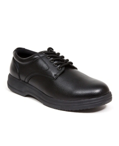 Deer Stags Service Faux Leather Derby In Black