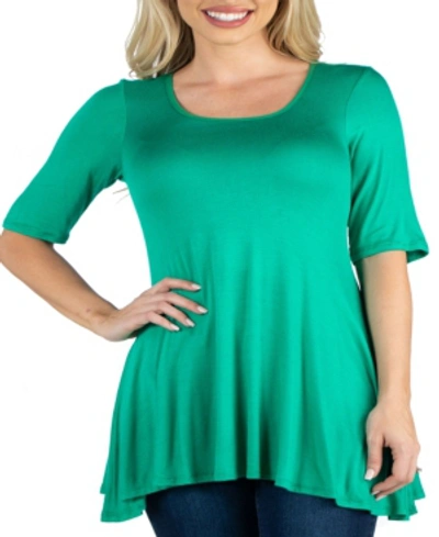 24seven Comfort Apparel Womens Open Chest Mini Mini Dress In Green