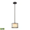 Elk Lighting Mirage 1 Light Pendant In Tiffany Bronze In Bronze
