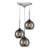 Elk Lighting Cassandra 3 Light Pendant In Polished Chrome In Chrome