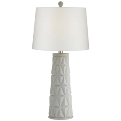 Pacific Coast Geo Pattern Cement Table Lamp In Grey