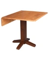 INTERNATIONAL CONCEPTS 36" SQUARE DUAL DROP LEAF DINING TABLE