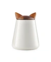 Nambe Cat Treat Jar In White