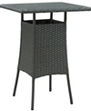 MODWAY SOJOURN SMALL OUTDOOR PATIO BAR TABLE IN CHOCOLATE