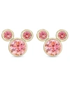 Disney Children's Cubic Zirconia Birthstone Mickey Mouse Stud Earrings In 14k Gold In October