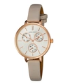 LAURA ASHLEY WOMEN'S CHRONO DIAL GRAY POLYURETHANE STRAP WATCH 36MM