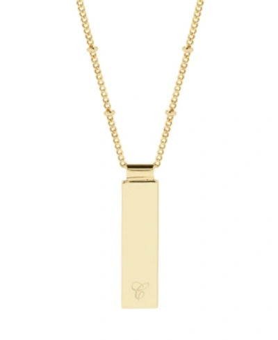 Brook & York Maisie Initial Gold-plated Pendant Necklace In Gold - C