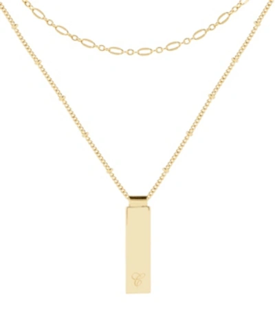 Brook & York 14k Gold Plated Maisie Initial Layering Necklace Set In Gold - L