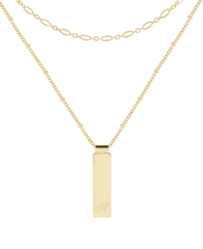 Brook & York 14k Gold Plated Maisie Initial Layering Necklace Set In Gold - H