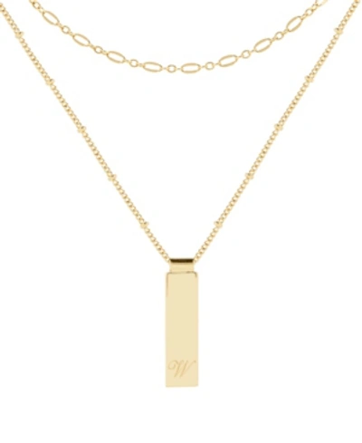 BROOK & YORK 14K GOLD PLATED MAISIE INITIAL LAYERING NECKLACE SET