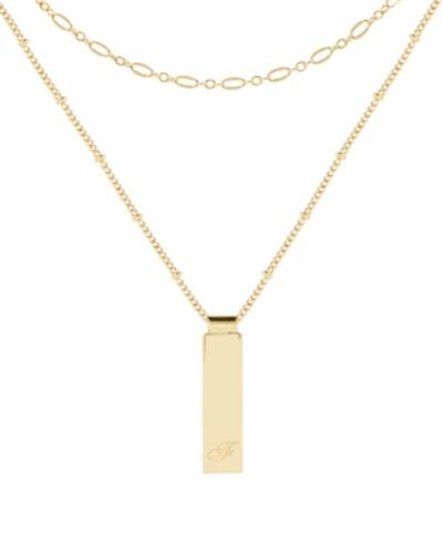 BROOK & YORK 14K GOLD PLATED MAISIE INITIAL LAYERING NECKLACE SET