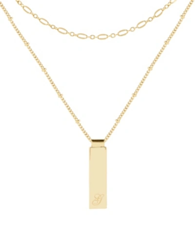 Brook & York 14k Gold Plated Maisie Initial Layering Necklace Set In Gold - G