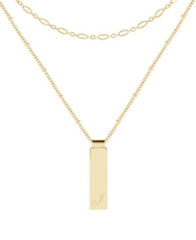 Brook & York 14k Gold Plated Maisie Initial Layering Necklace Set In Gold - J