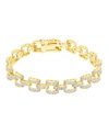 Macy's Diamond Accent Panther Link Bracelet In Silver Plate Or Gold Plate In Gold
