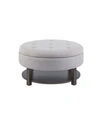 MADISON PARK MILLER ROUND STORAGE OTTOMAN