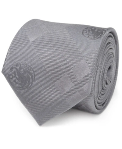 Game Of Thrones Men's Targaryen Dragon Plaid Tie In Gray