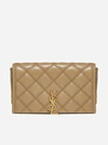 SAINT LAURENT BECKY MONOGRAM QUILTED LEATHER WALLET-BAG