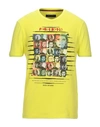 FRANKIE MORELLO FRANKIE MORELLO MAN T-SHIRT YELLOW SIZE S COTTON, ELASTANE,12522350VV 7