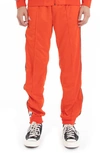 Kappa 222 Banda Rastoria Slim Track Pants In Orange Flame-white